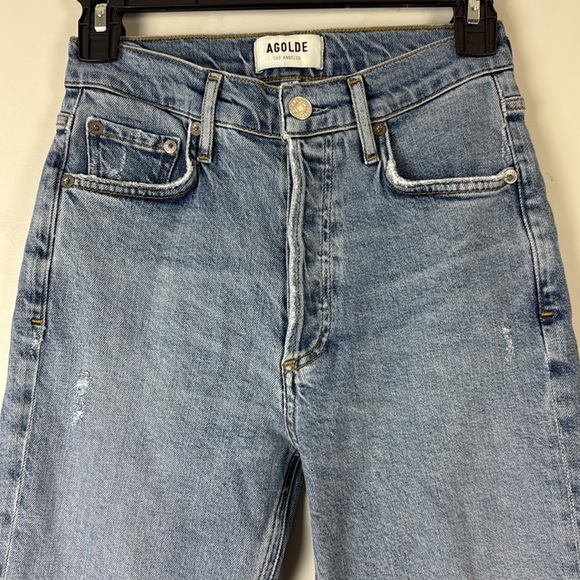 AGOLDE Denim Women's NICO High Rise Slim Fit Jeans button Fly Size 24 - Picture 3 of 10
